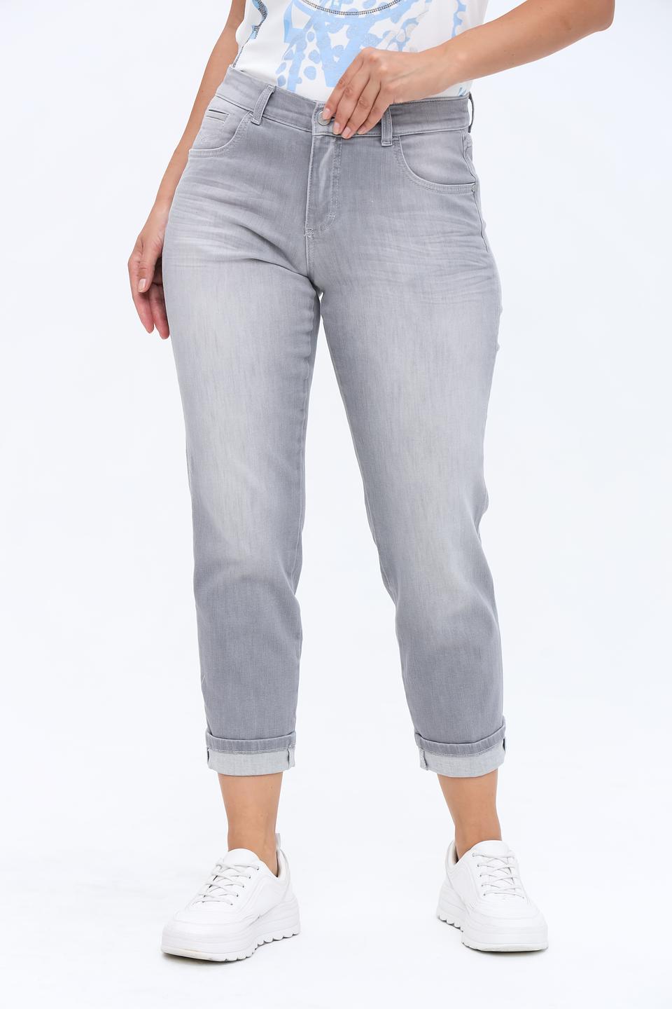 Джинсы Angels серые укороченные