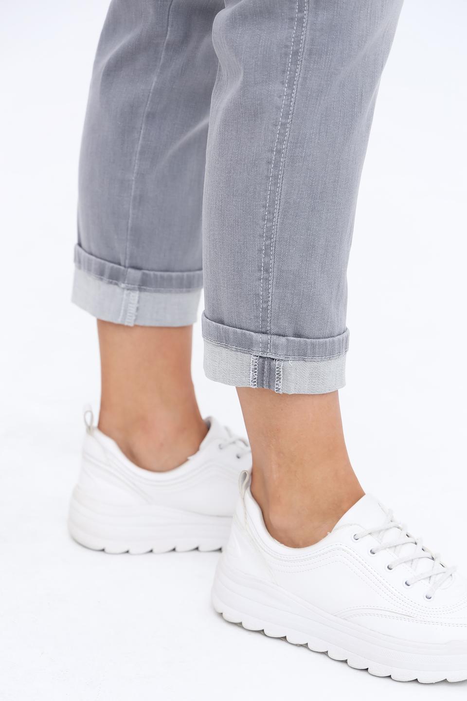 Джинсы Angels серые укороченные