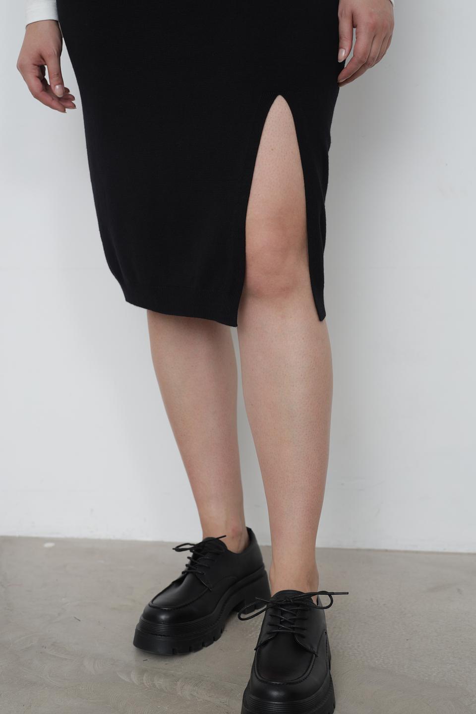 Юбка Samoon чёрная с разрезом