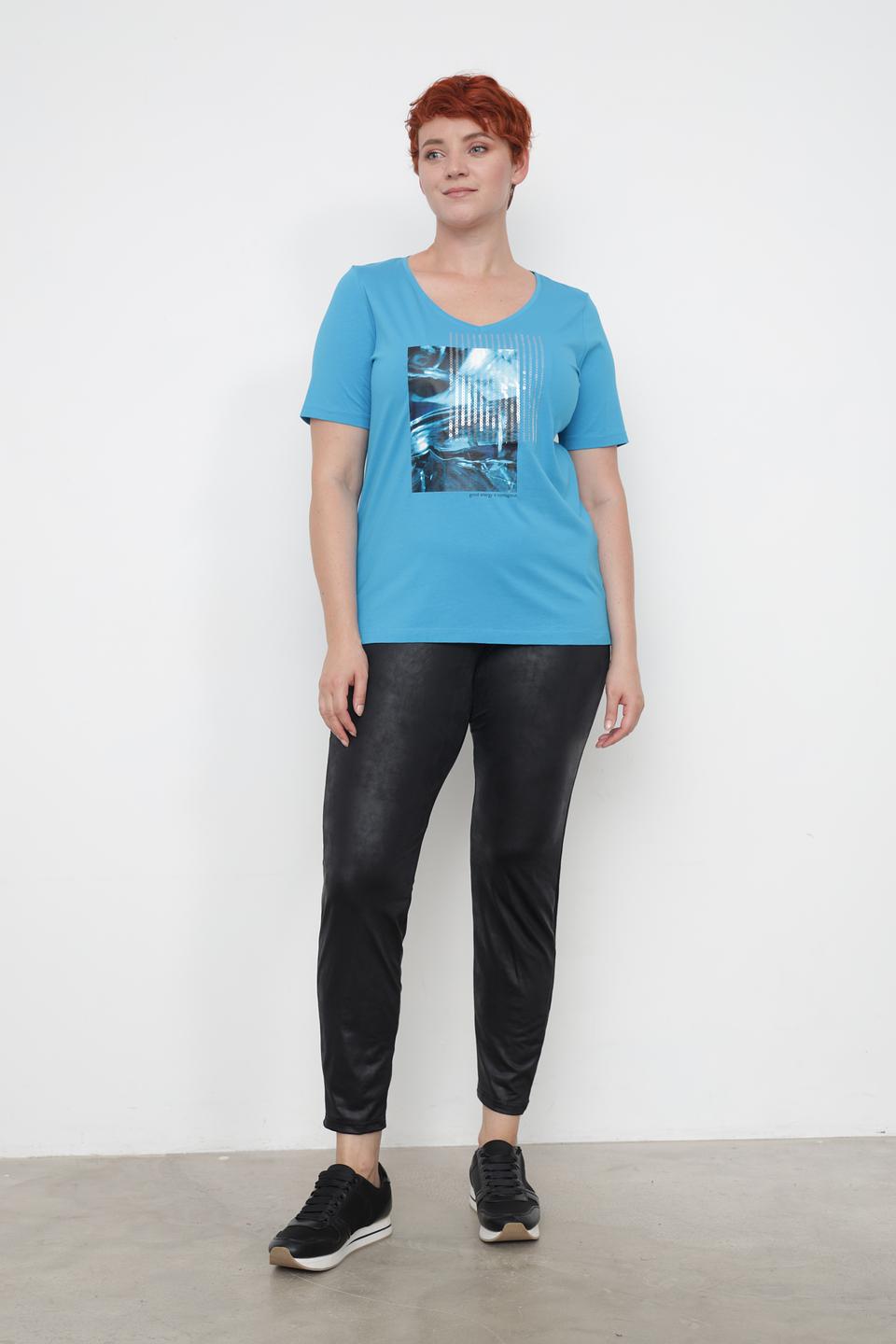 Брюки кожа Doris Streich черные