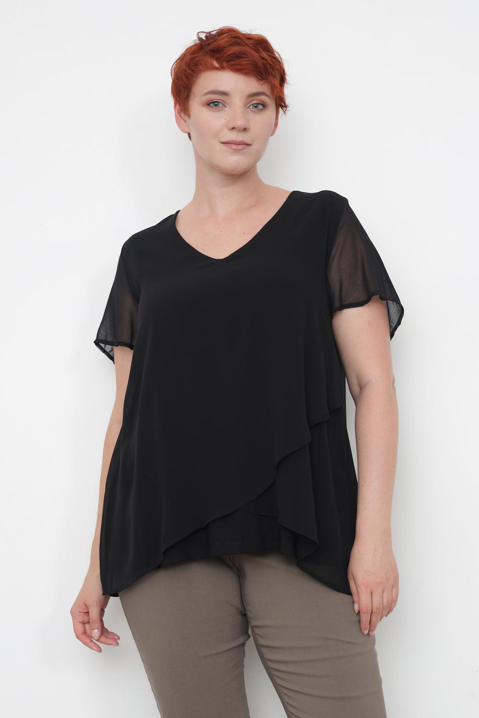 Блуза Samoon с запахом чёрная