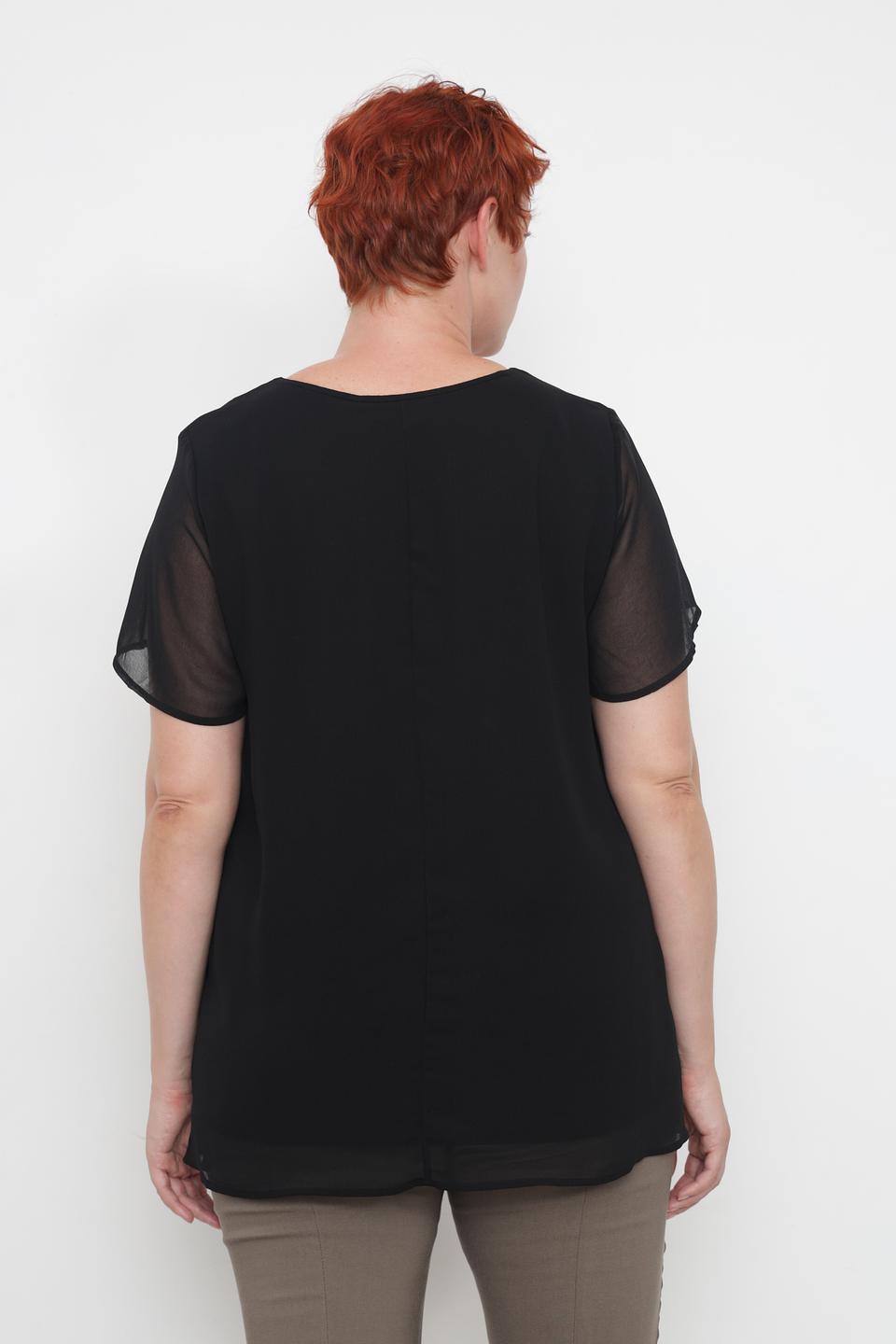 Блуза Samoon с запахом чёрная