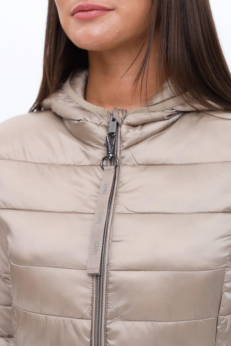 Пальто стеганое Cinque бежевое