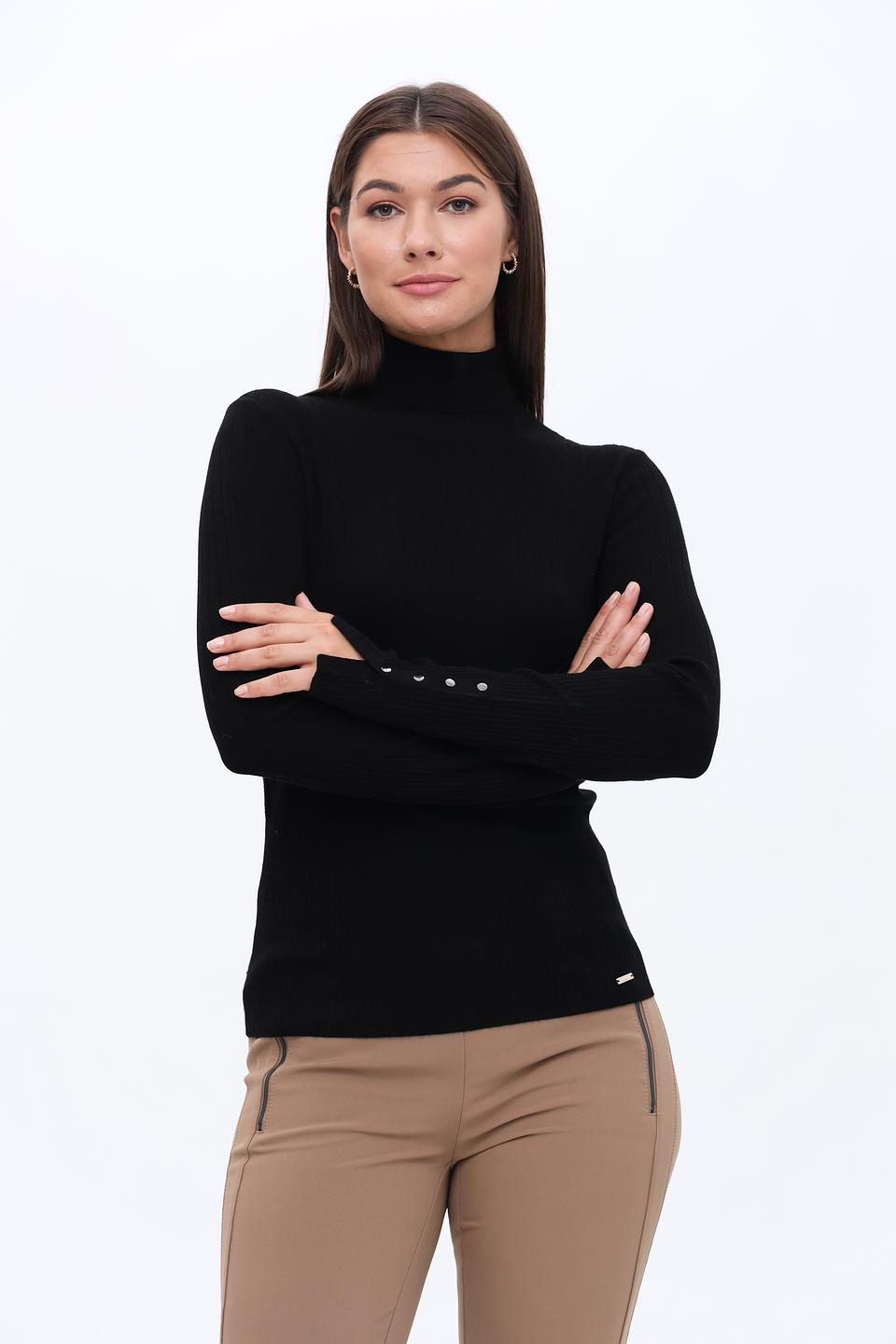 Пуловер Cinque с пуговицами чёрный