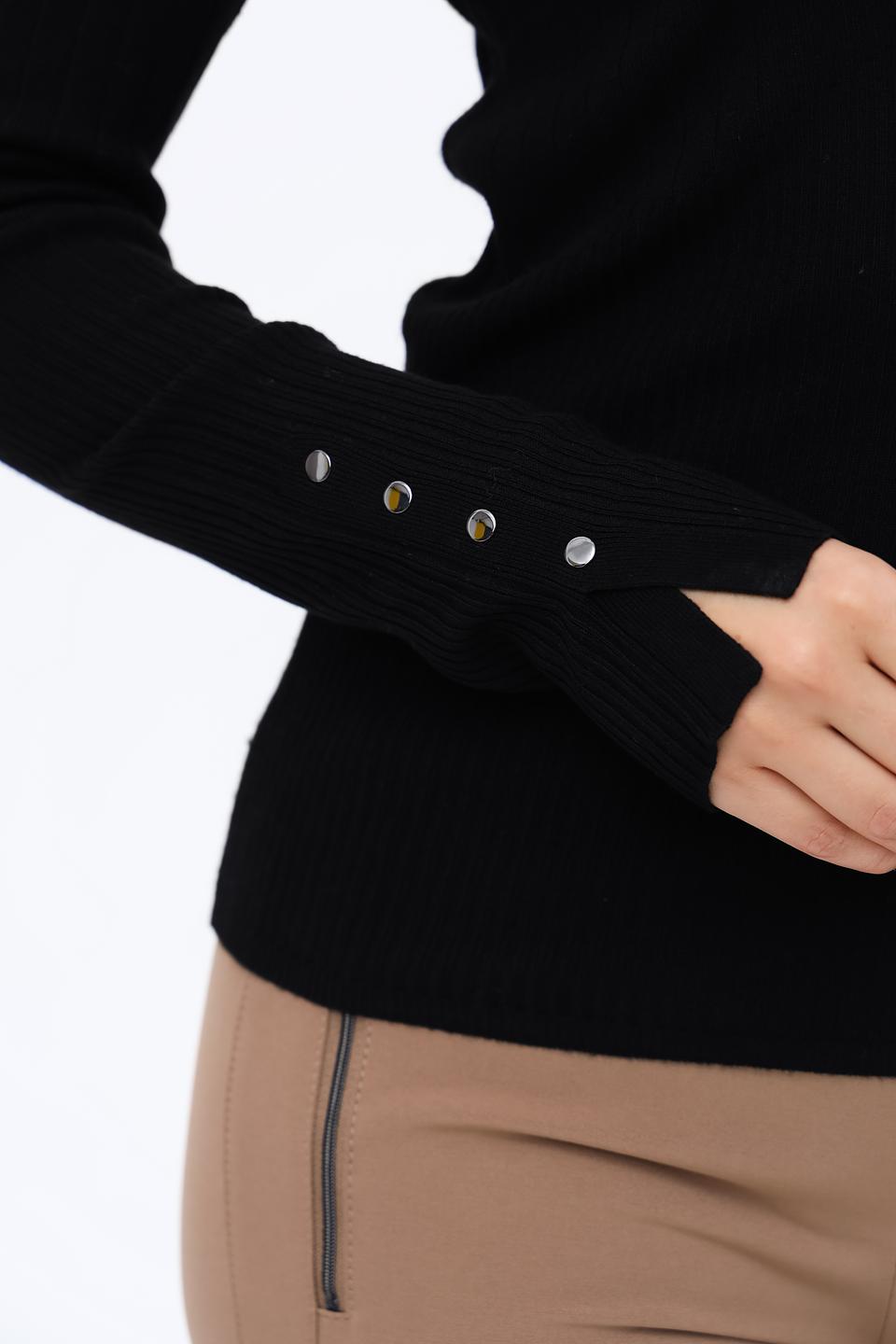 Пуловер Cinque с пуговицами чёрный