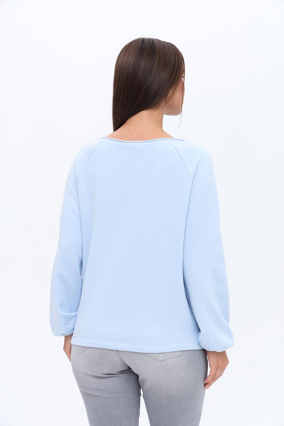 Пуловер Monari голубой с принтом