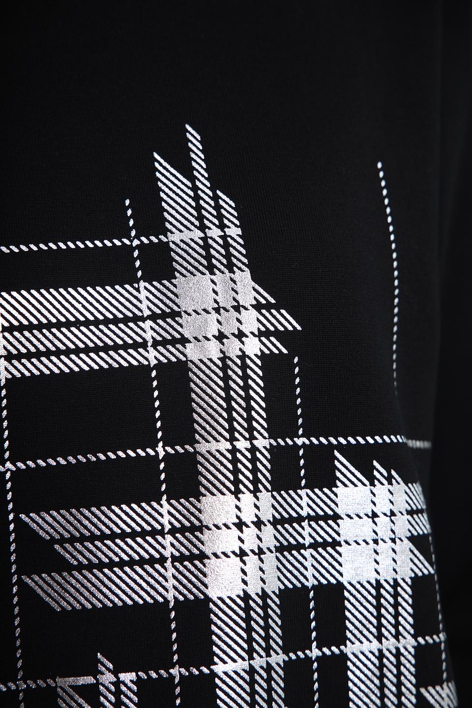 Пуловер Pezzo с клеткой чёрный