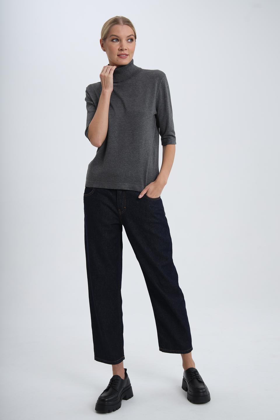 Водолазка Pezzo серая с рукавом 3/4