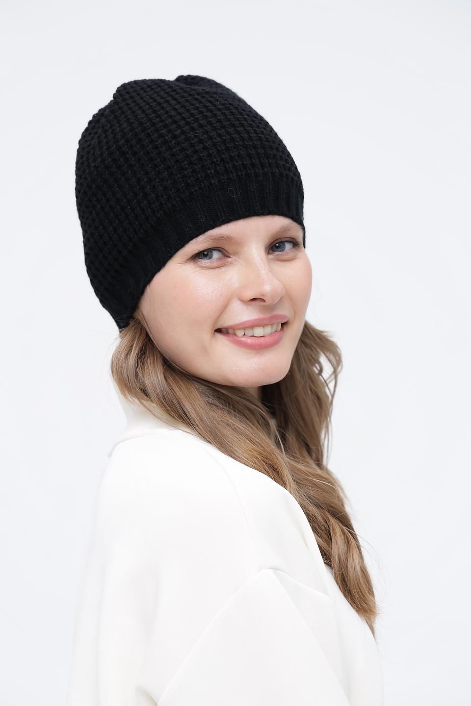 Шапка Wegener чёрная вязаная