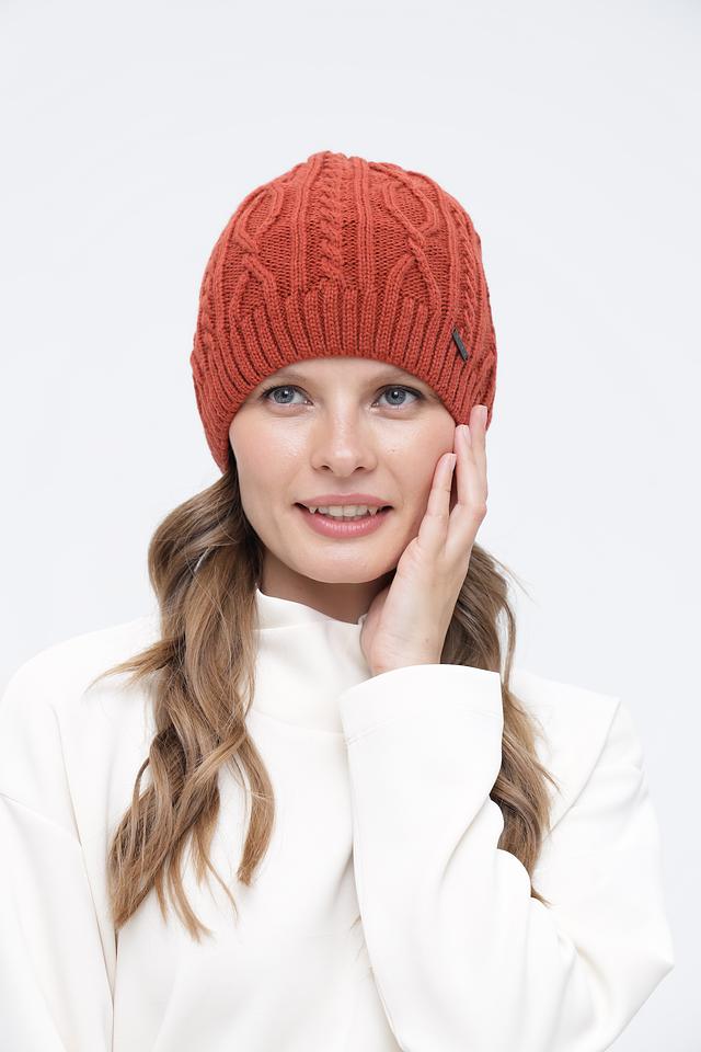 Шапка Wegener вязаная терракотовая