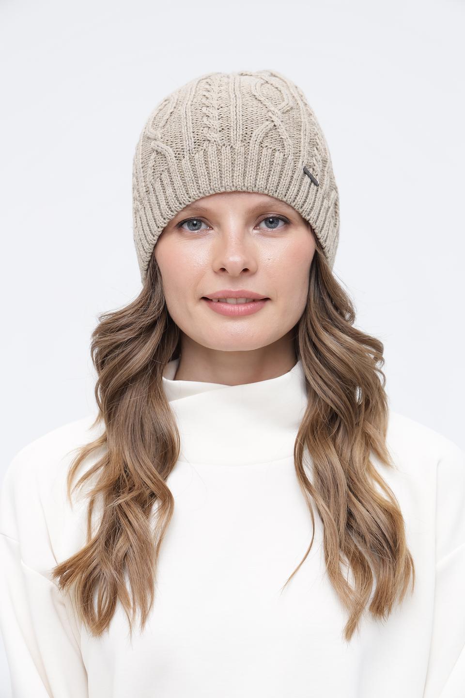 Шапка Wegener вязаная бежевая
