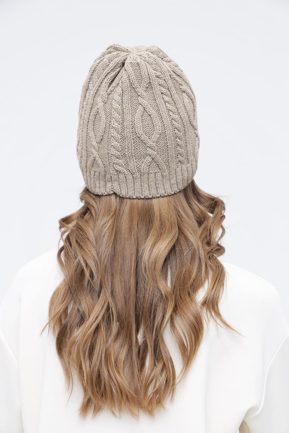 Шапка Wegener вязаная бежевая