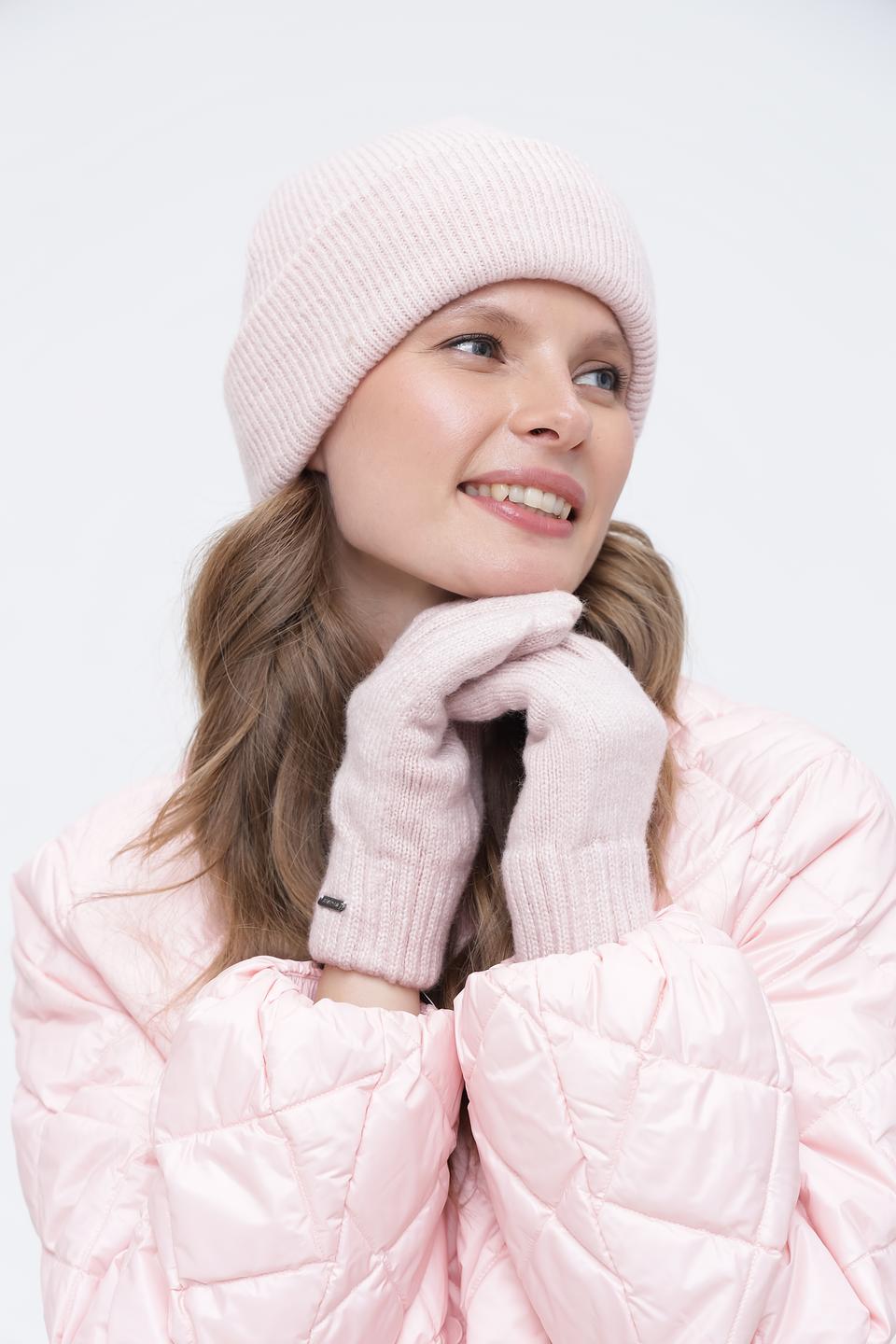 Перчатки Wegener вязаные розовые