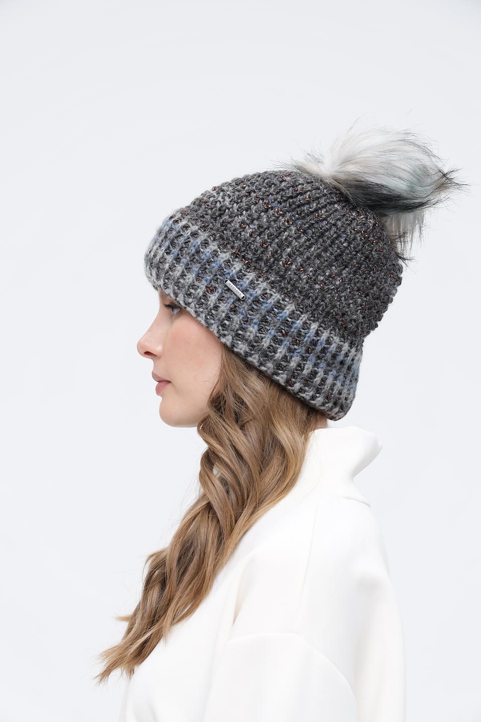 Шапка Wegener с помпоном серая