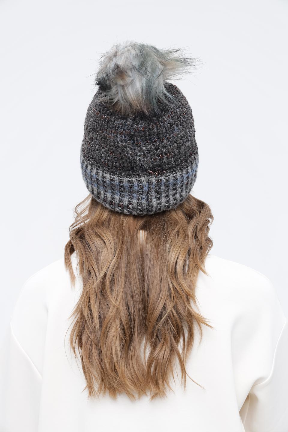 Шапка Wegener с помпоном серая
