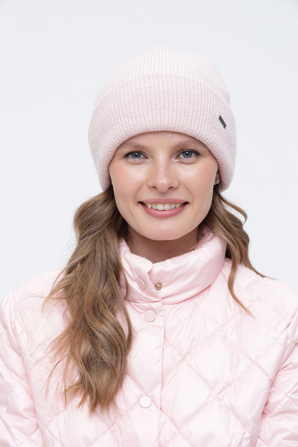 Шапка Wegener вязаная розовая