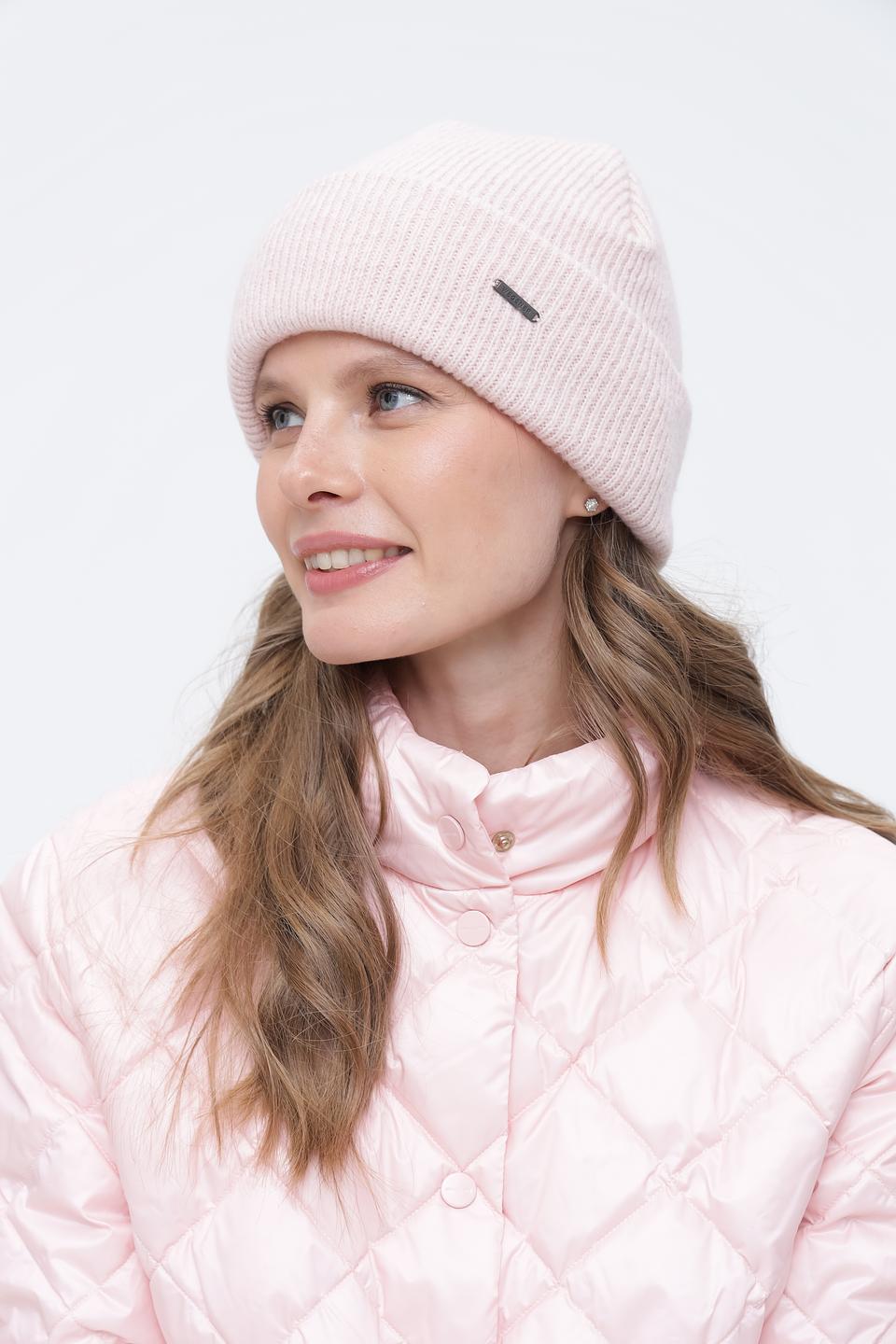 Шапка Wegener вязаная розовая