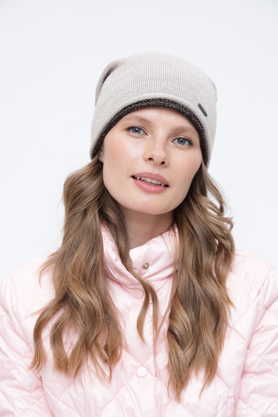 Шапка Wegener вязаная бежевая