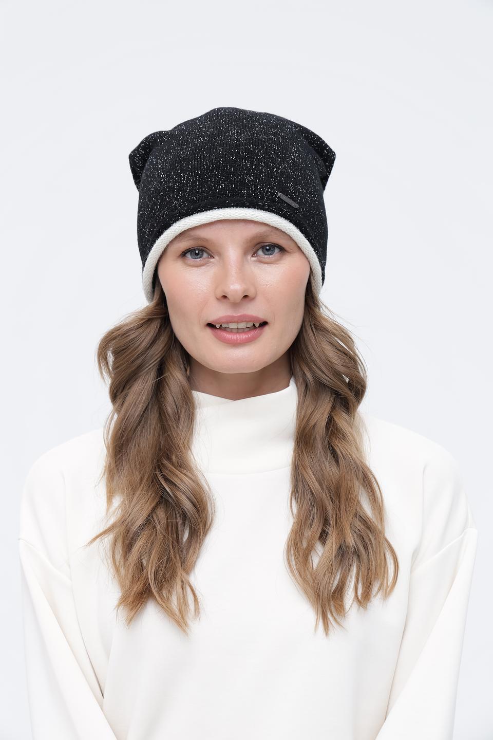 Шапка Wegener с блестками чёрная