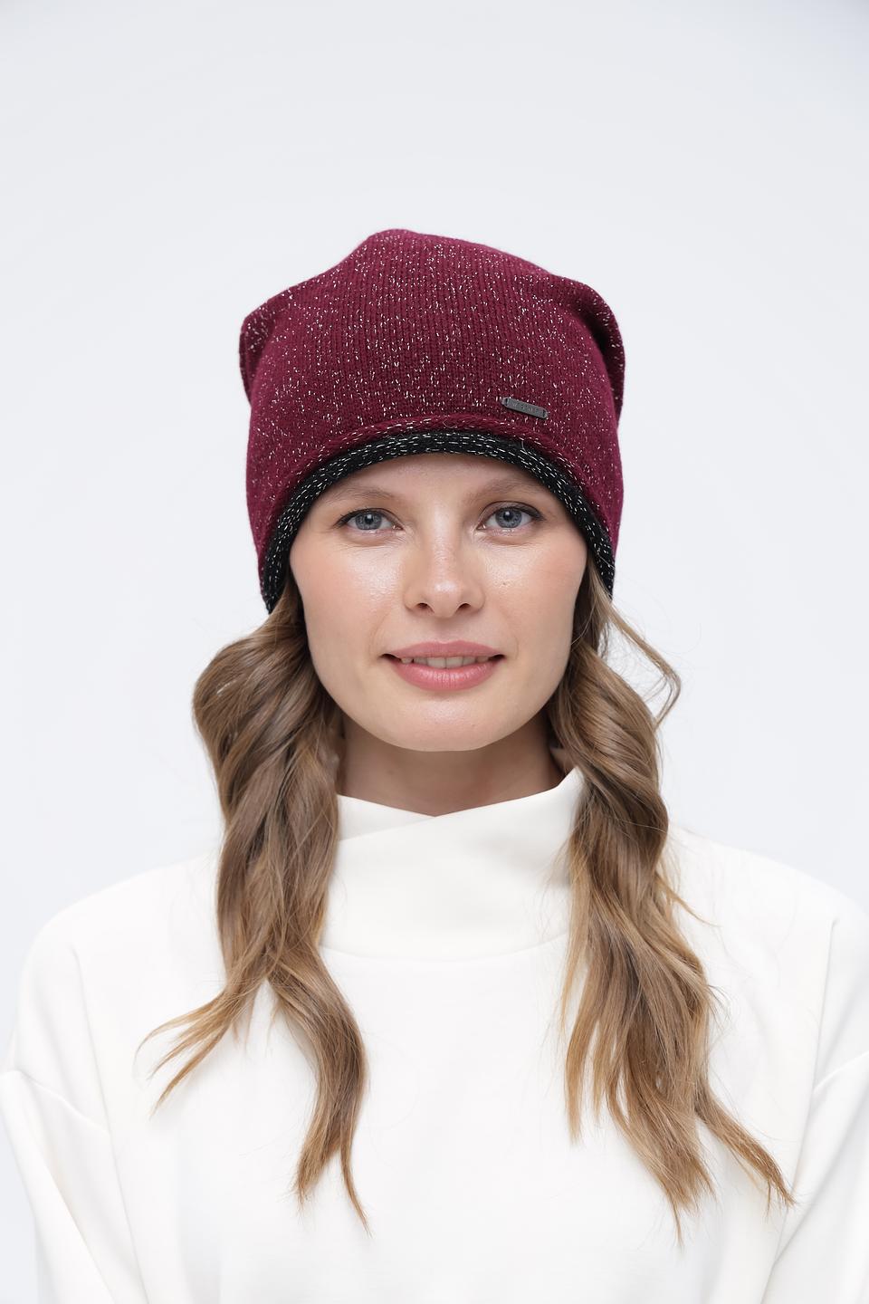 Шапка Wegener с блестками бордовая