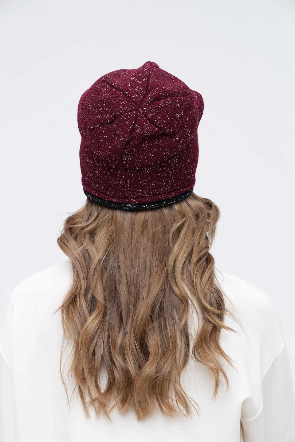 Шапка Wegener с блестками бордовая