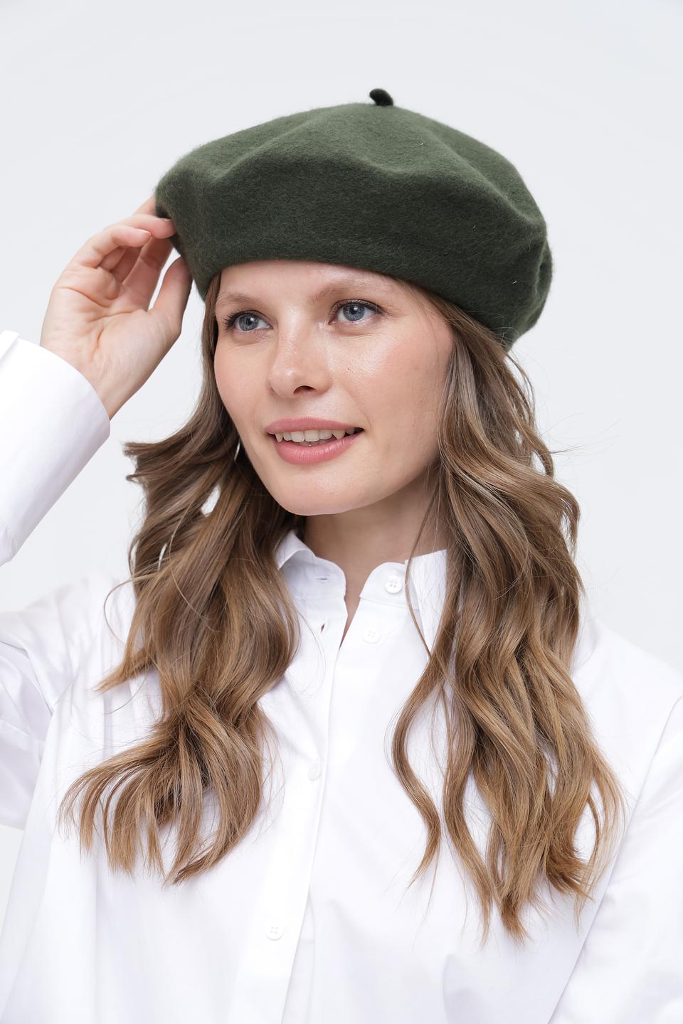 Берет Wegener шерстяной оливковый