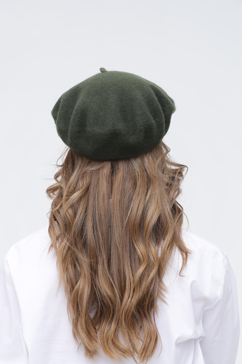 Берет Wegener шерстяной оливковый