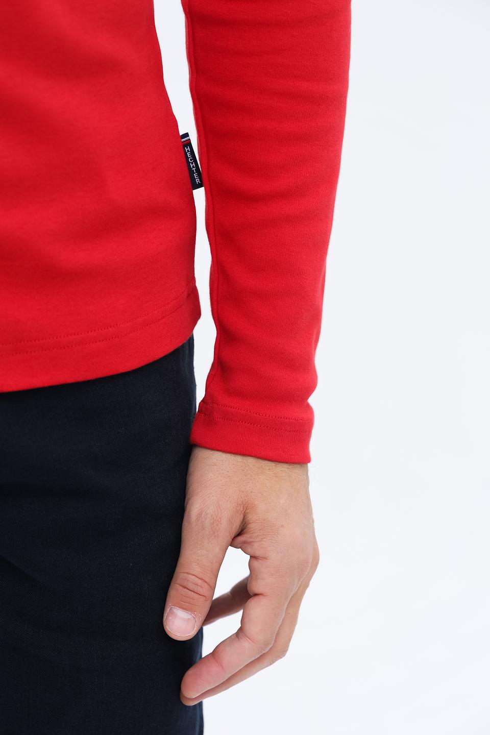 Поло Hechter муж. красное с длинным рукавом