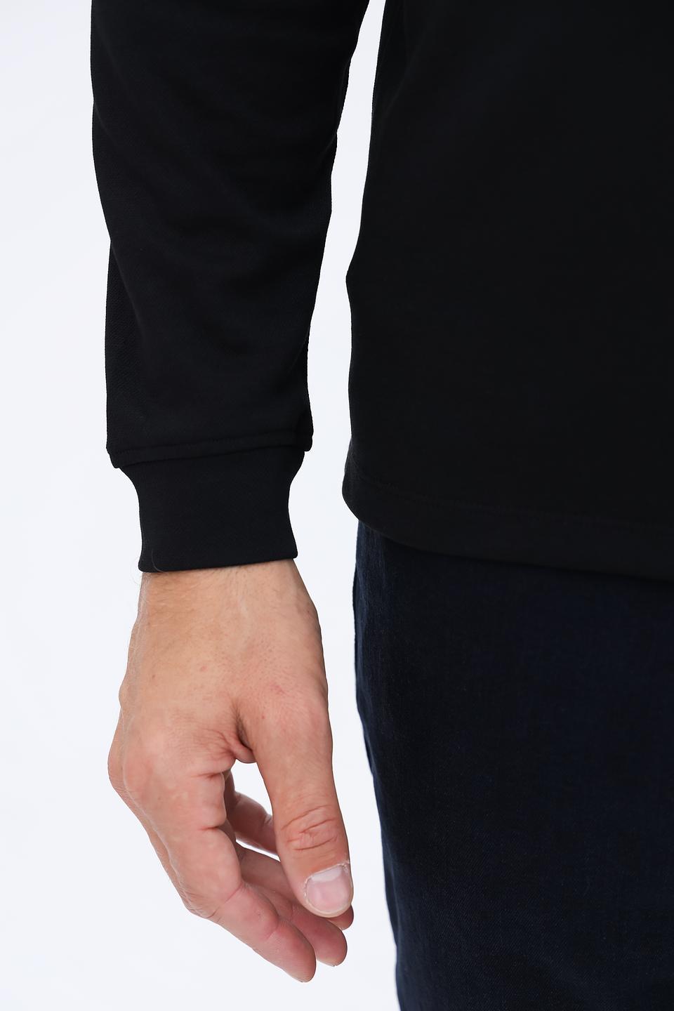 Поло Casa Moda men чёрное с длинным рукавом