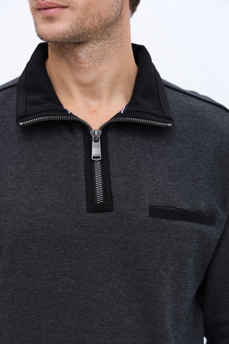 Джемпер Casa Moda с молнией серый