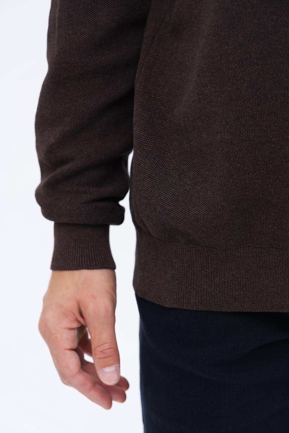 Пуловер Casa Moda с молнией коричневый