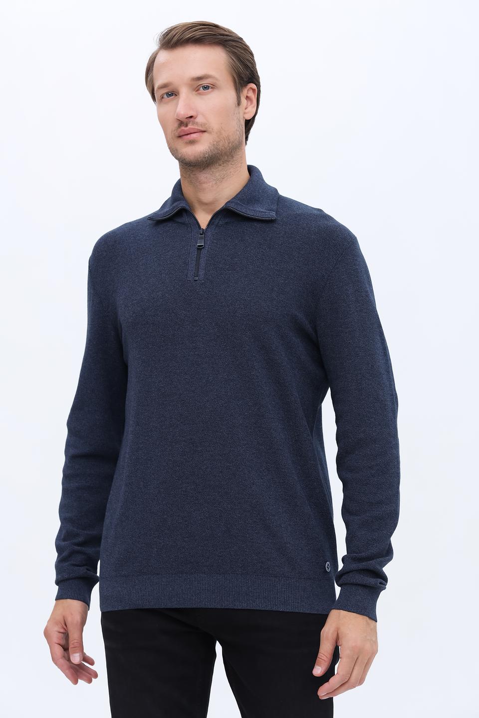 Джемпер Casa Moda с молнией синий