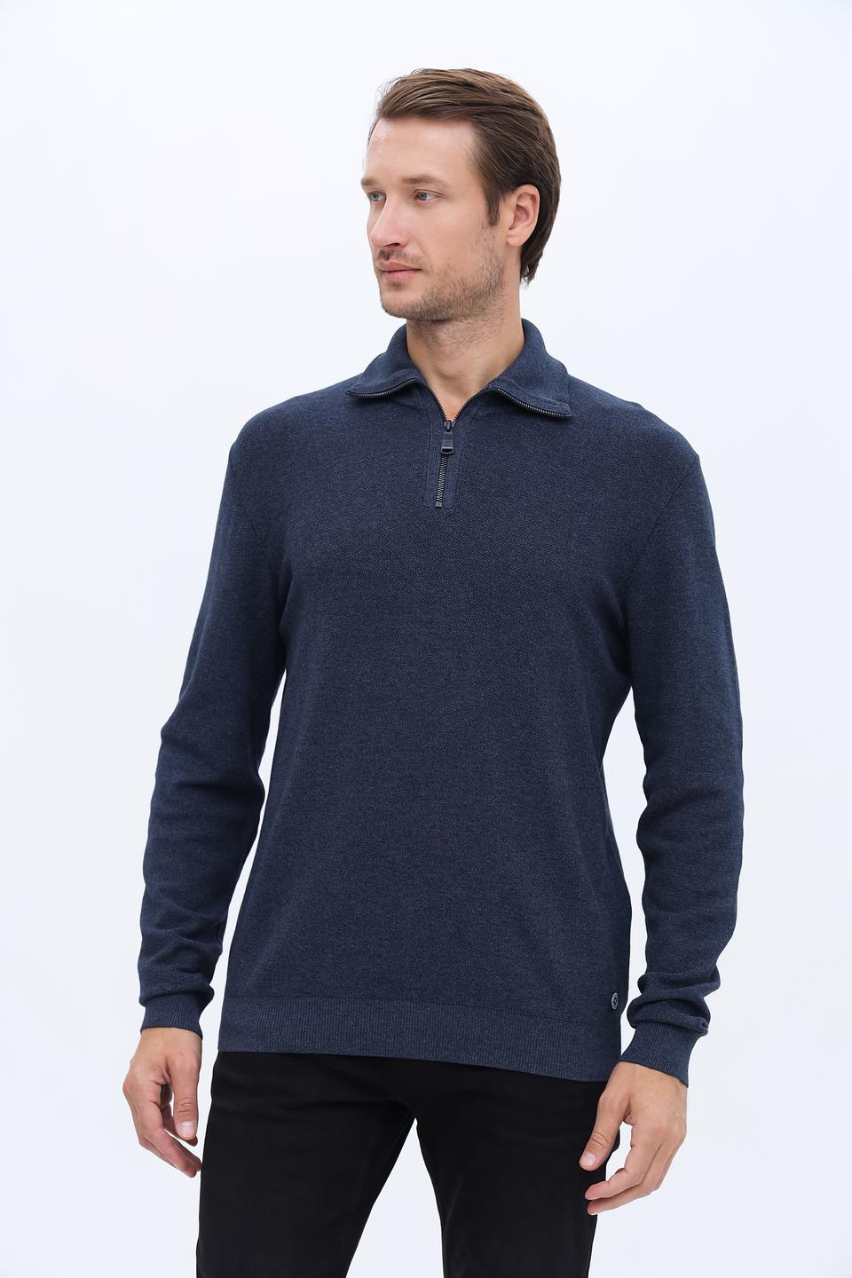 Джемпер Casa Moda с молнией синий