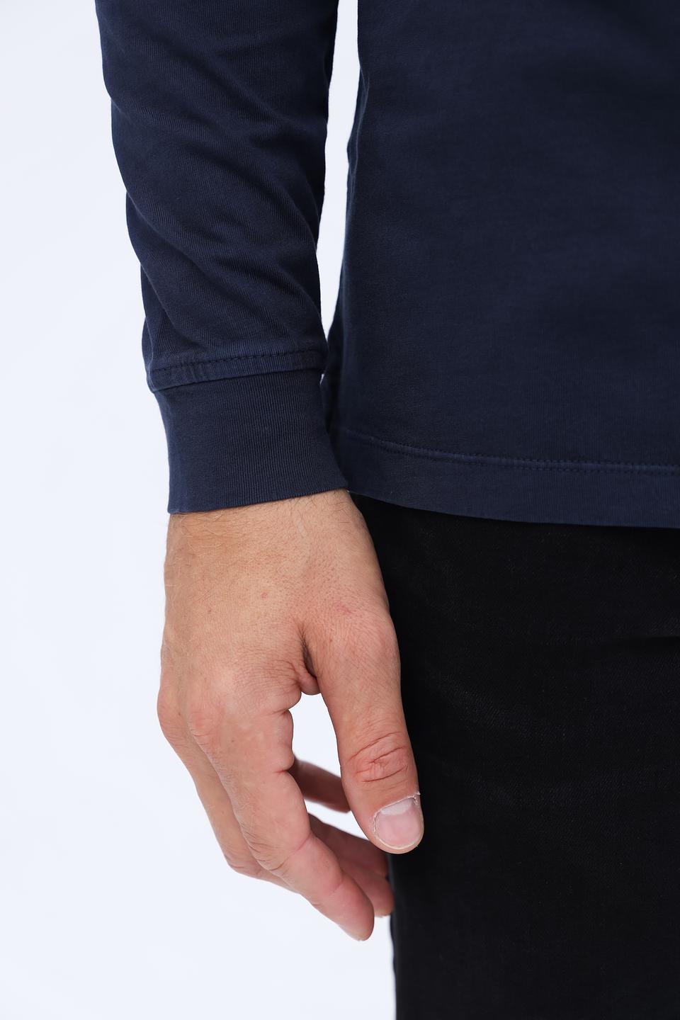 Поло Casa Moda men темно-синее с длинным рукавом