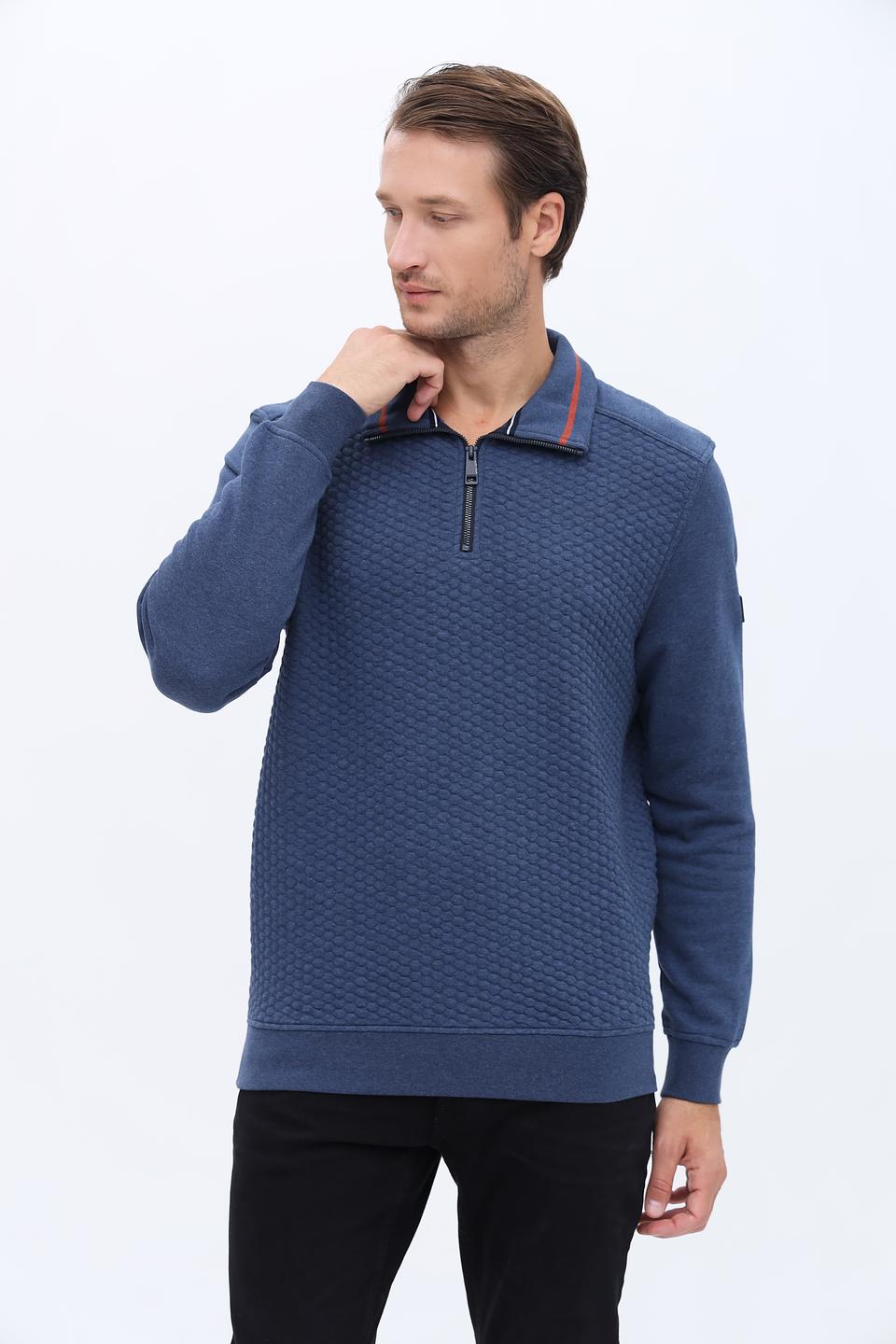 Джемпер Casa Moda с молнией синий