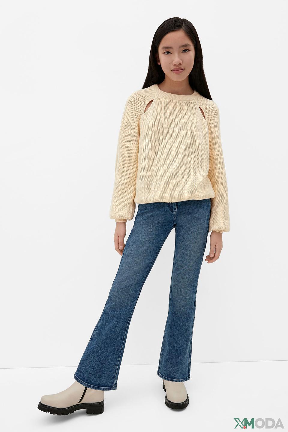 Джемпер s.Oliver дев. с вырезами бежевый