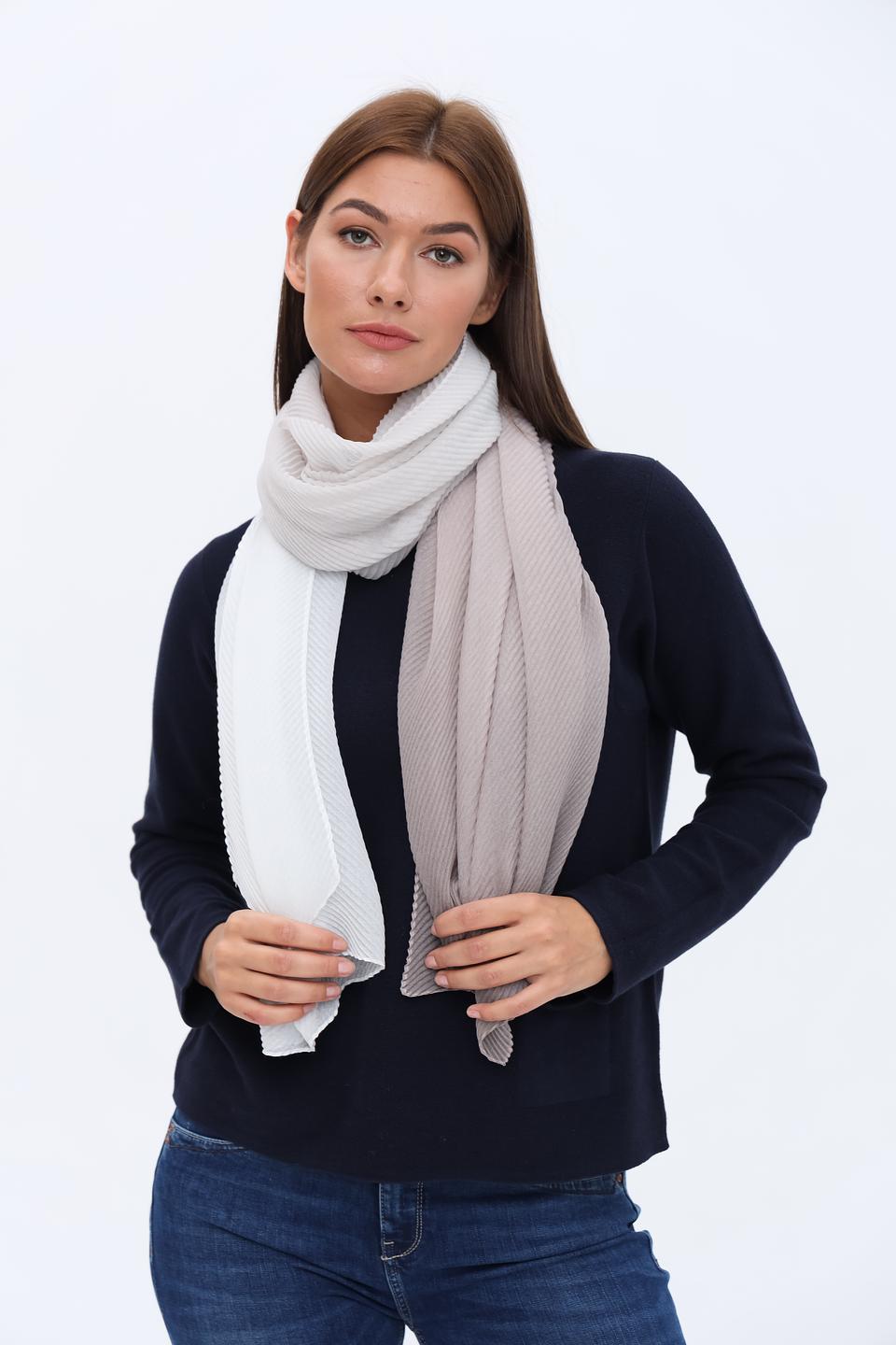 Шарф Fraas плиссированный двухцветный