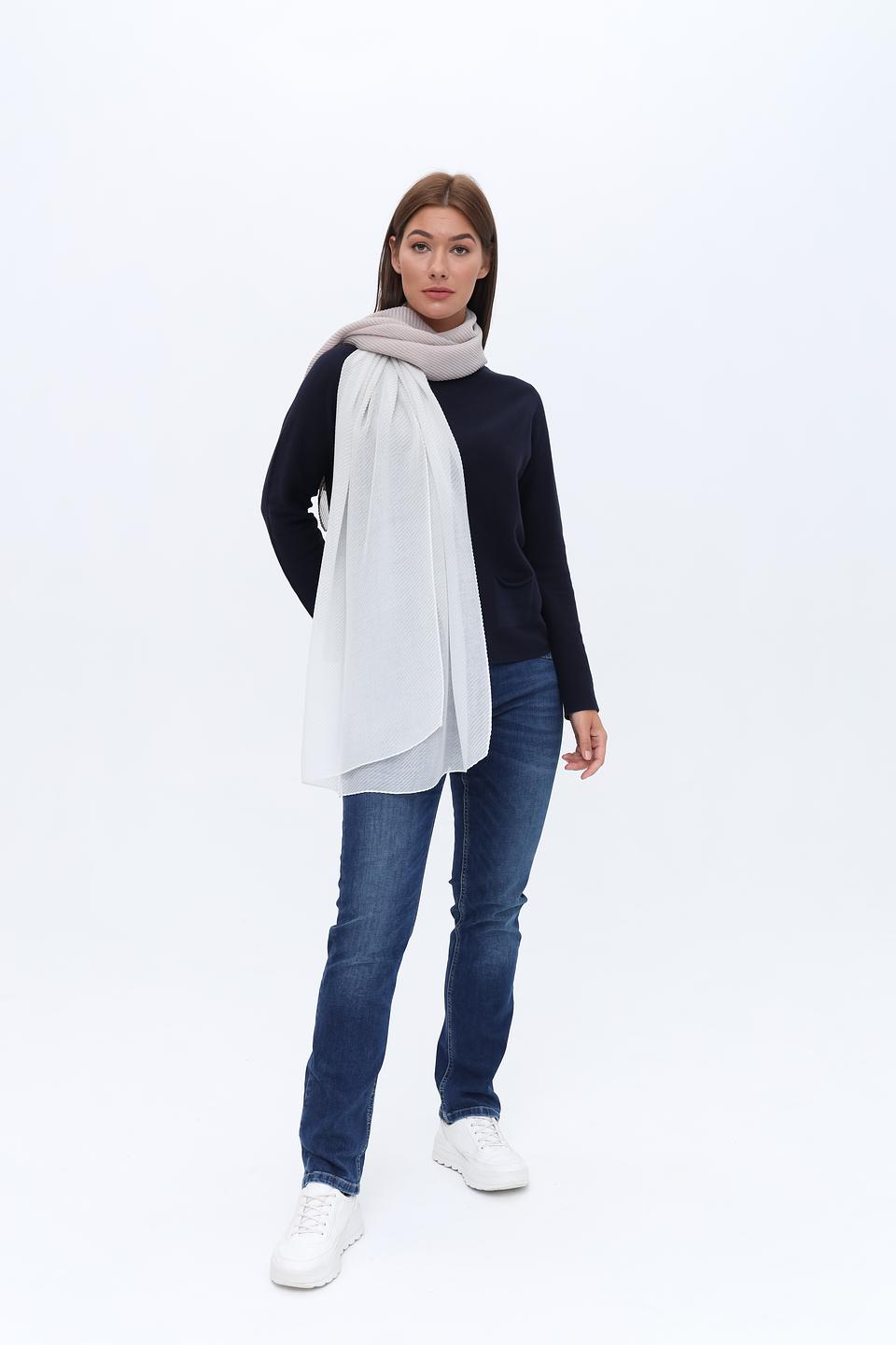 Шарф Fraas плиссированный двухцветный