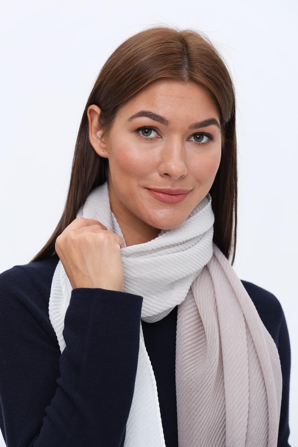 Шарф Fraas плиссированный двухцветный