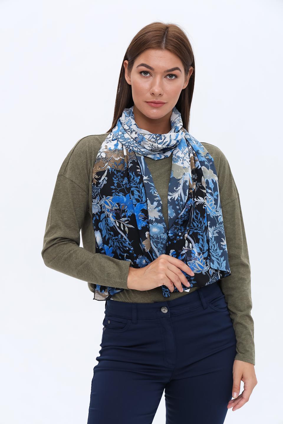 Шарф Frank Walder с цветочным принтом