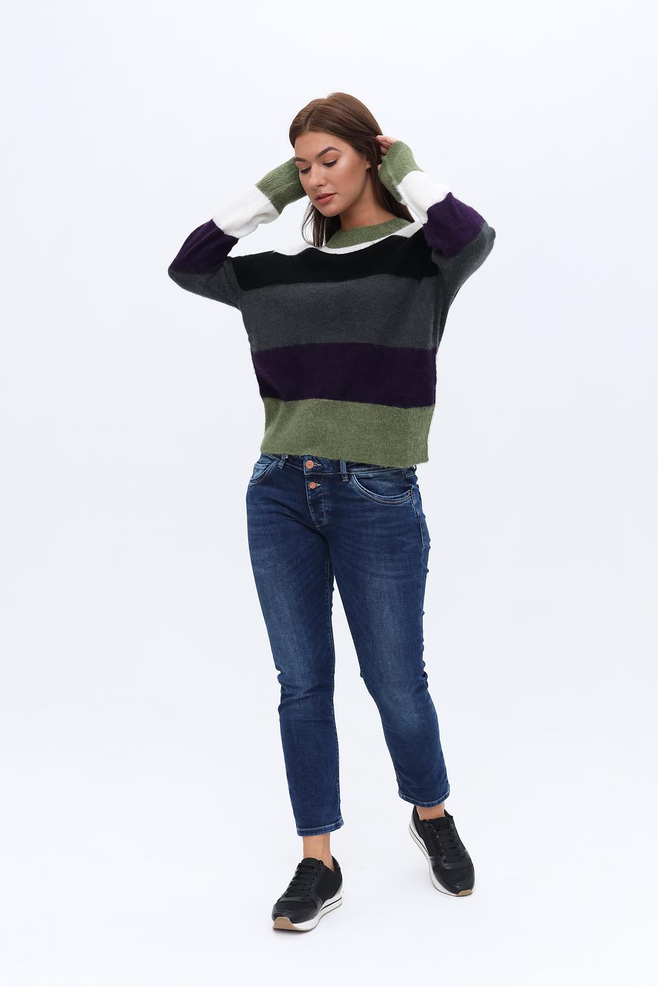 Пуловер UNQ в полоску