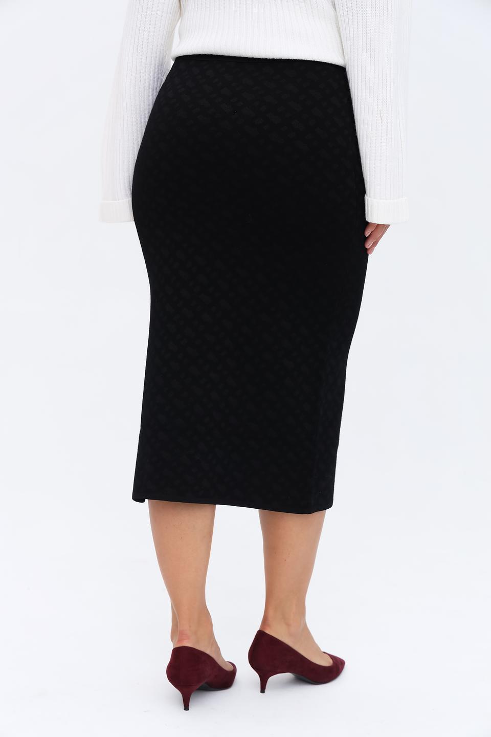 Юбка Boss Black с узором чёрная