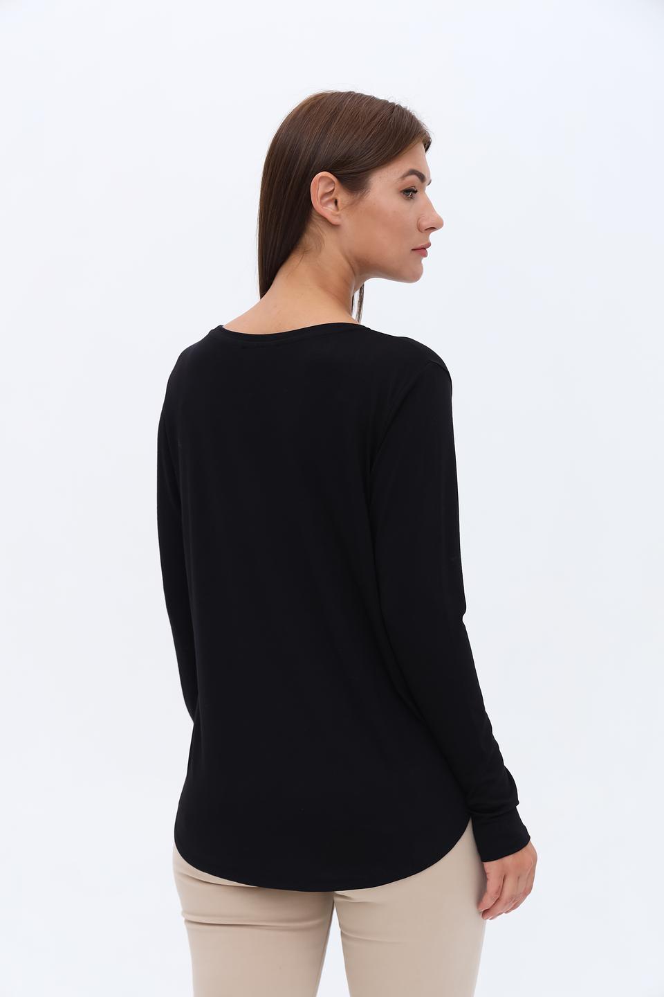 Лонгслив Broadway с принтом чёрный