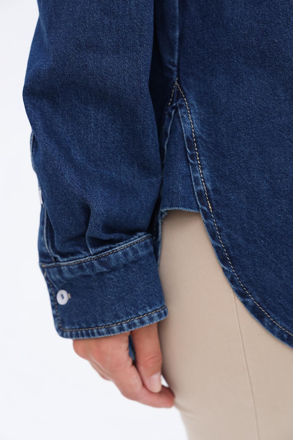 Рубашка Marc Aurel джинсовая синяя