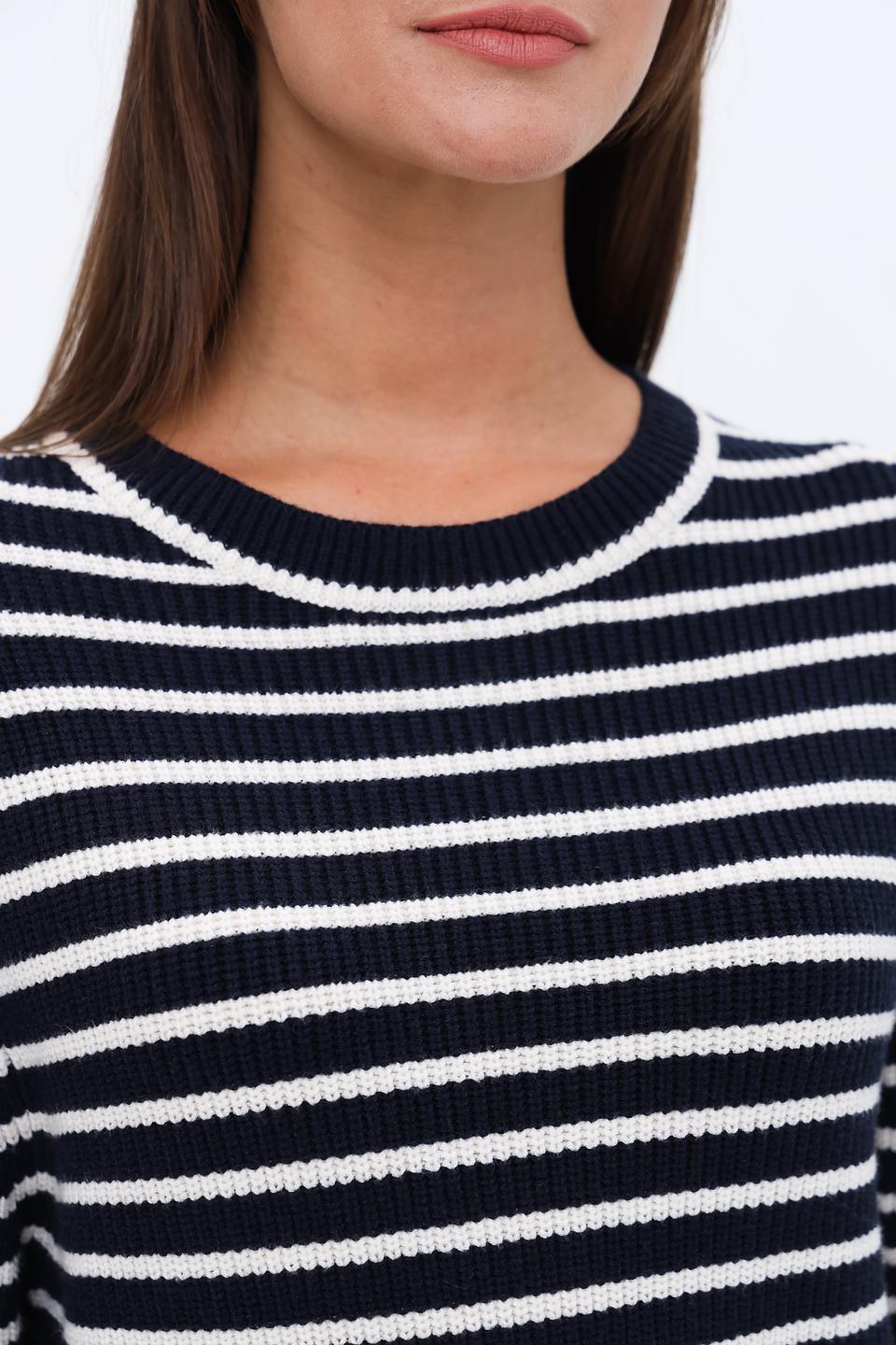 Пуловер Oui в полоску