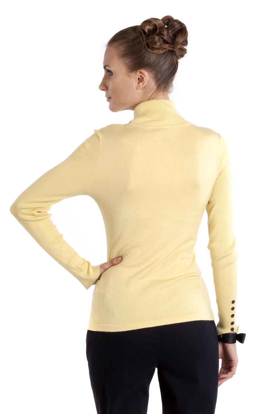 Водолазка Pezzo с пуговицами жёлтая
