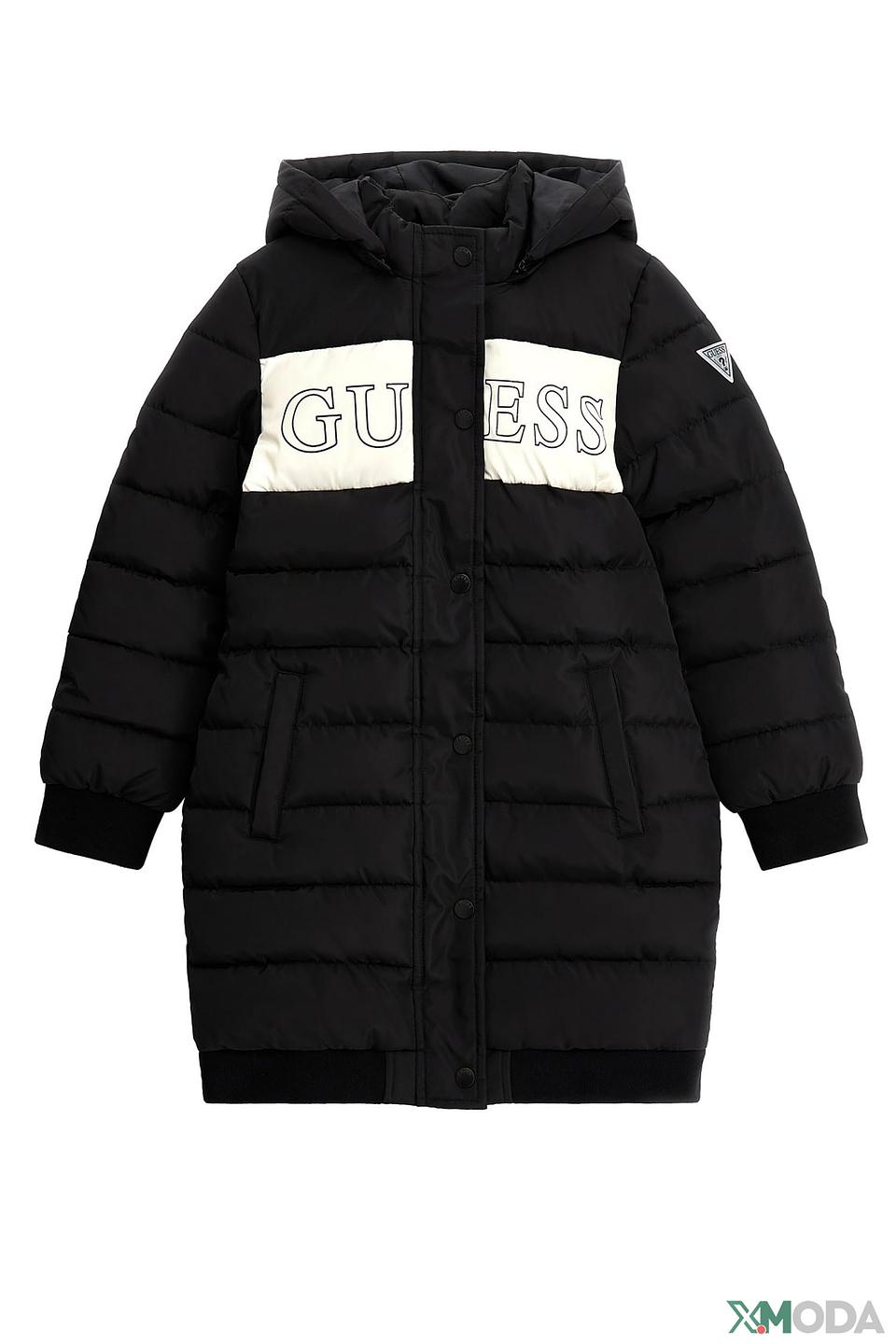 Куртка Guess дев. с логотипом чёрная