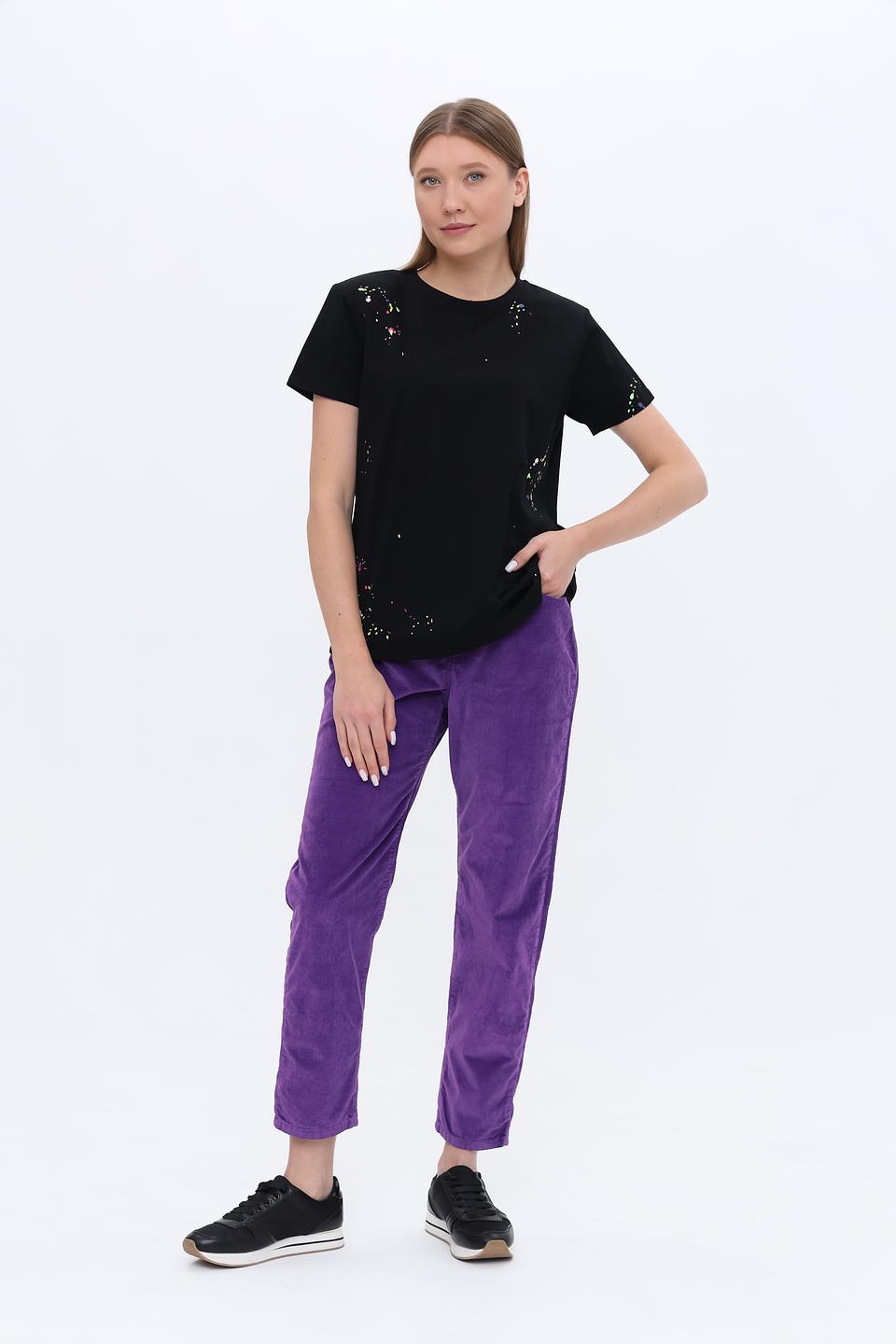 Футболка Twin Set Actitude чёрная с брызгами