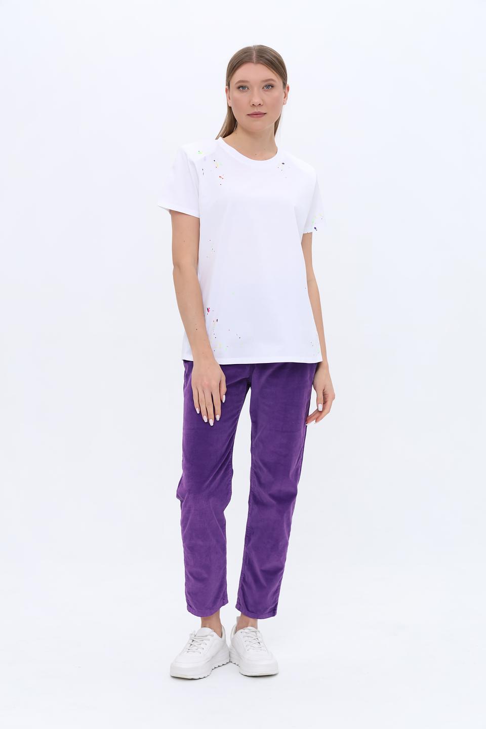 Футболка Twin Set Actitude белая с брызгами