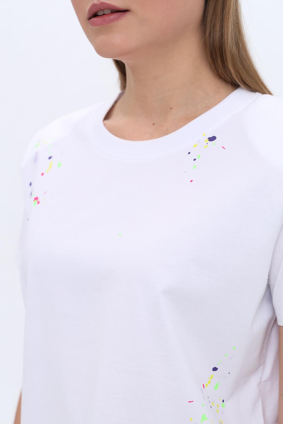 Футболка Twin Set Actitude белая с брызгами
